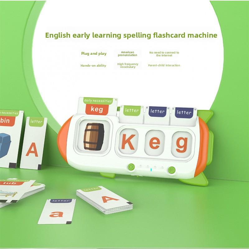 Early Education Reading Cards Machine, Math & Music Learning Toy for Kids 2-6 Years Old, Insert Card Audio Reader