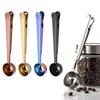 Two-in-one Stainless Steel Coffee Spoon Sealing Clip for Kitchen Measuring Spoons for Tea Milk Powder Coffee Beans Scoops