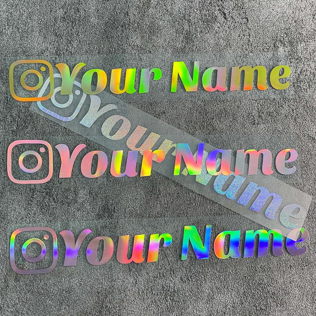 1 шт. Индивидуальная наклейка на автомобиль Instagram Милые шрифты Водонепроницаемая DIY Окно автомобиля Мотоцикл Велосипед Скутер Шлем Прочные виниловые наклейки