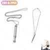 2025 New Necklace Meditation Breathing Stainless Steel Whistle Pendant Anxiety Relief Decompression Necklace Jewelry Accessories