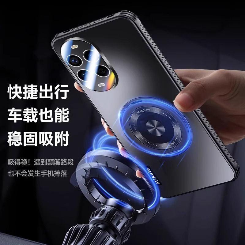 Применимо к чехлу для мобильного телефона Huawei nova11 Ультра новый pro линза всестороннее покрытие магнитный держатель-подставка противоударный чехол