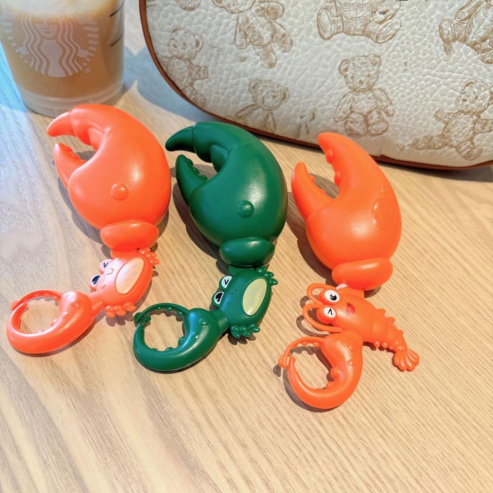 3D Crafts Pull String Crab Keychain Cartoon Animals Handbag Hanging Ornaments  Couple