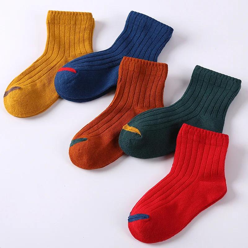 5 пар детских неувядаемых мягких детских носков из чистого хлопка с животным дизайном для девочек от 0 до 12 лет