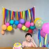 50 шт. Ins Цветная Кисточка Вытягивающая Бумажный Рулон Воздушный Шар Стена Украшение для Детского Дня Рождения Фото Фон Стена Свадьба