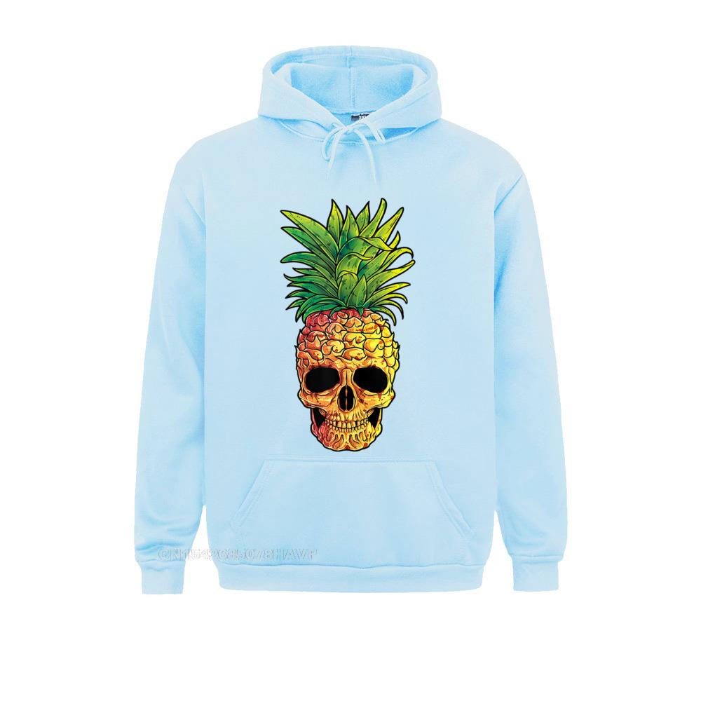 Ананас Череп Забавные пляжи Алоха Гавайи Гавайи Гот Толстовка Унисекс Хип-хоп Мужские толстовки Толстовки с длинными рукавами Капюшоны