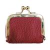 Ladies Mini Coin Purse Genuine Leather Wallet Solid Color Kiss Lock Change Pouch Small Storage Bag for Jewelry Keys