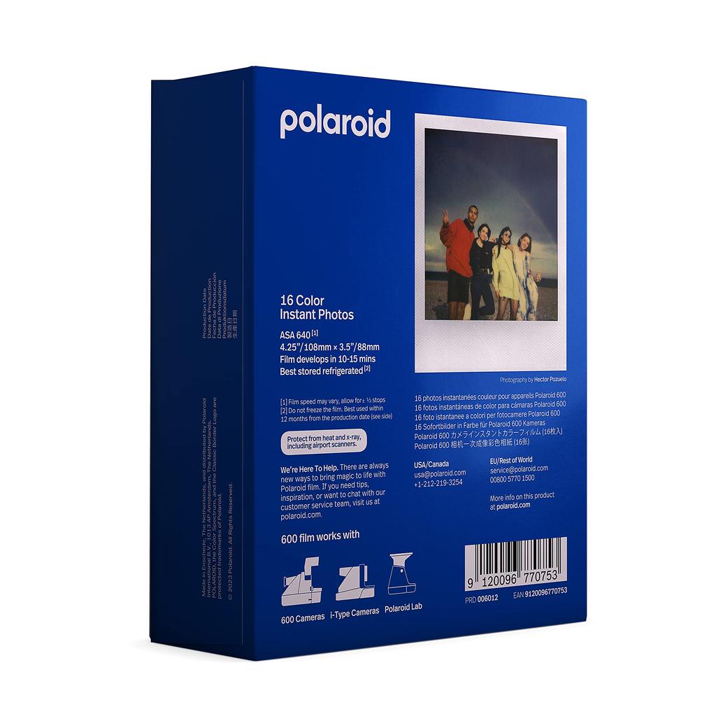 Цветная фотопленка Polaroid Instant Film 600 шт., двойная упаковка, цветная пленка 16 шт., цвет рамки белый - (6012)