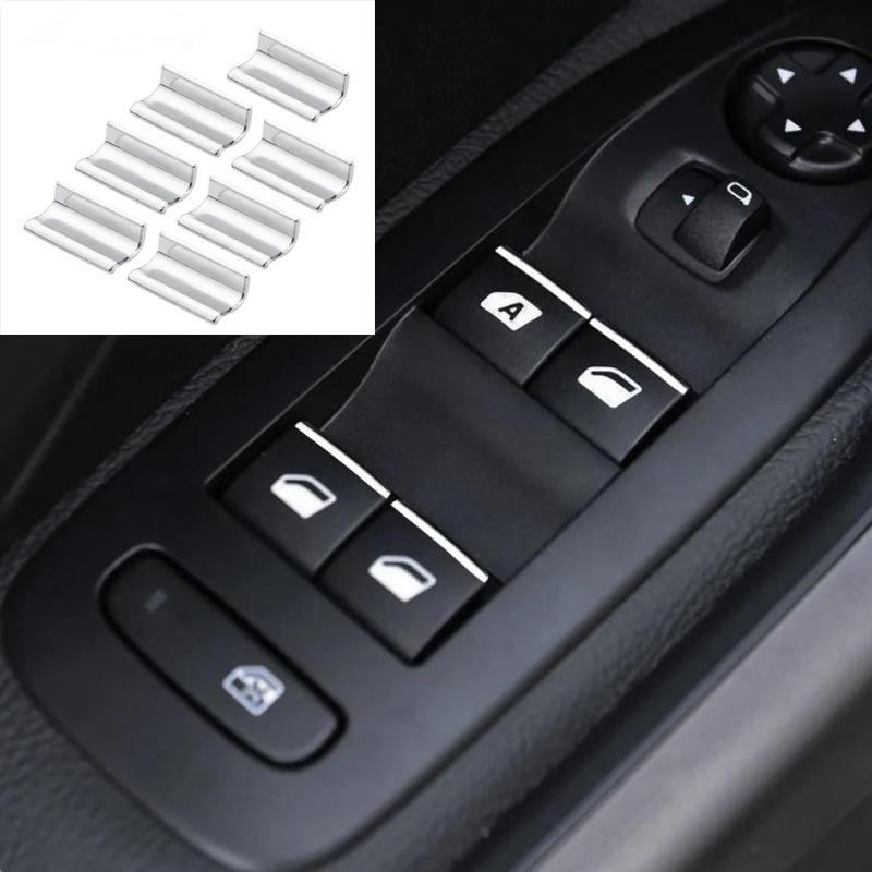 ABX2 A Little for Peugeot 2008 208 3008 408 508 301 308 for Citroen C4L C-QUATRE C5 Chrome Door Window Lift Button Switch Sequin Trim