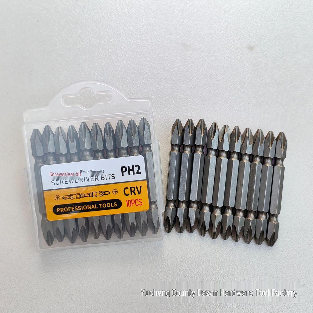 Биты для электрической отвертки с крестообразным шлицем высокой твердости: Легированная сталь, Противоскользящий, Сильный магнит.