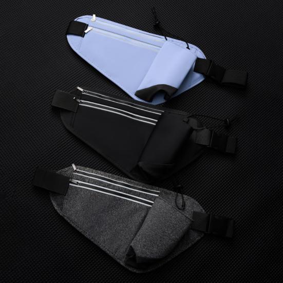 Hydration Waist Bag Waterproof Waist Pack with Water Bottle Holder Reflective Strips Adjustable Belt Fanny Pack for Running Hiking Cycling