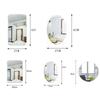 Home Decoration 3D Effect Shower Oval Mirror Stickers Acrylic Mirror Anti Fog Mirror Make Up Mirror