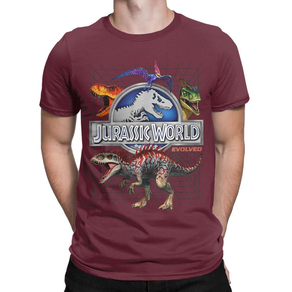 World Evolved 2025 Dino Grid T Rex Graphic TShirt Summer  Fashion T Shirts Mens 100 Cotton ONeck Oversized Tees Tshirt