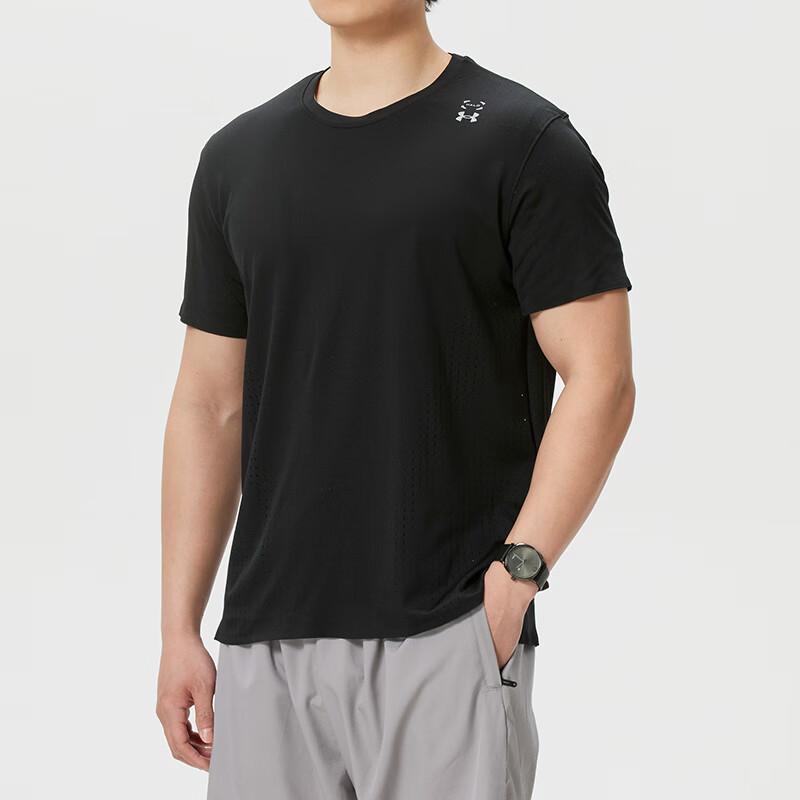 Under Armour Мужская дышащая футболка с коротким рукавом и круглым вырезом, быстросохнущая, топ 6001829-008
