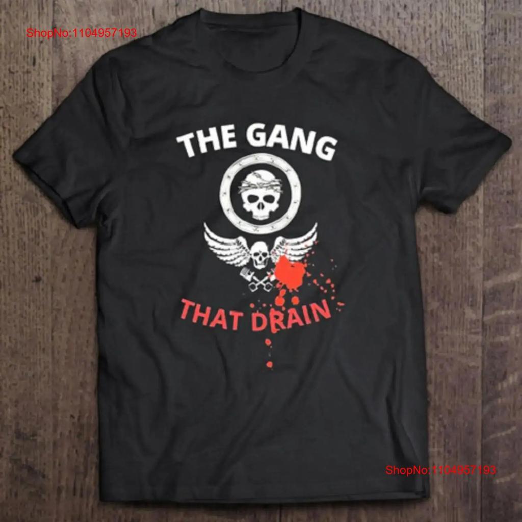 Футболка Drain This Gang That, размеры S-5XL, винтажная, стираная, дышащая, мягкая, модная, повседневная, удобная, дизайнерская одежда, эластичная.