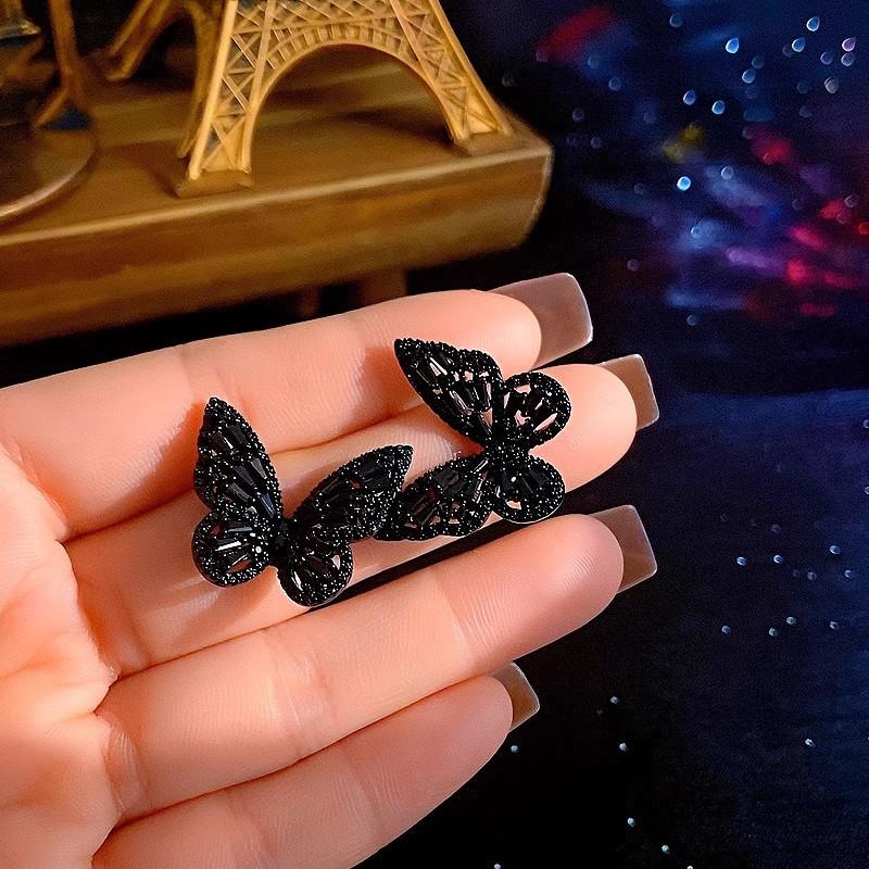 Серьги Niche Black Butterfly Серьги Temperament