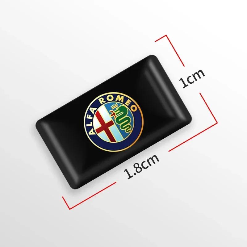 EORUZ1 10pcs Epoxy Car Window Lift Button Steering Wheel Stickers For Alfa Romeo giulia stelvio giulietta 159 147 156 166 Accessories