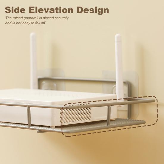 Полка-органайзер для маршрутизатора, настенная полая полая стойка без сверления, прочная несущая стойка для хранения товаров для дома