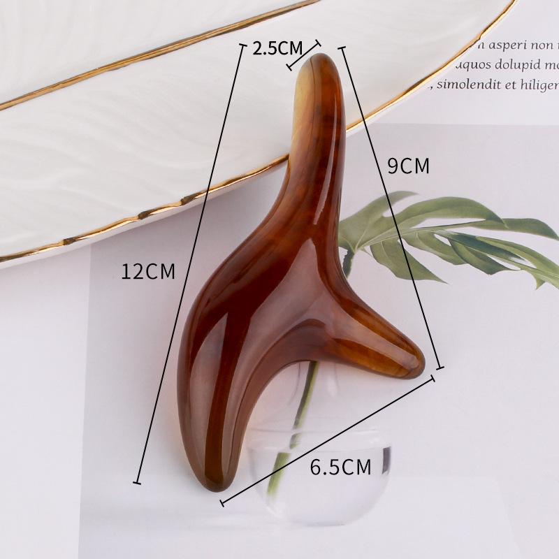Triangular Bird-Shaped Resin Scraping Massager for Eye, Face, and Neck