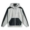 Li Ning Basketball Series Comfortable Casual Simple Color Block Zip Loose Letter Print Sports Windbreaker Men Outerwear Mist-Gray Black AFDU643-1