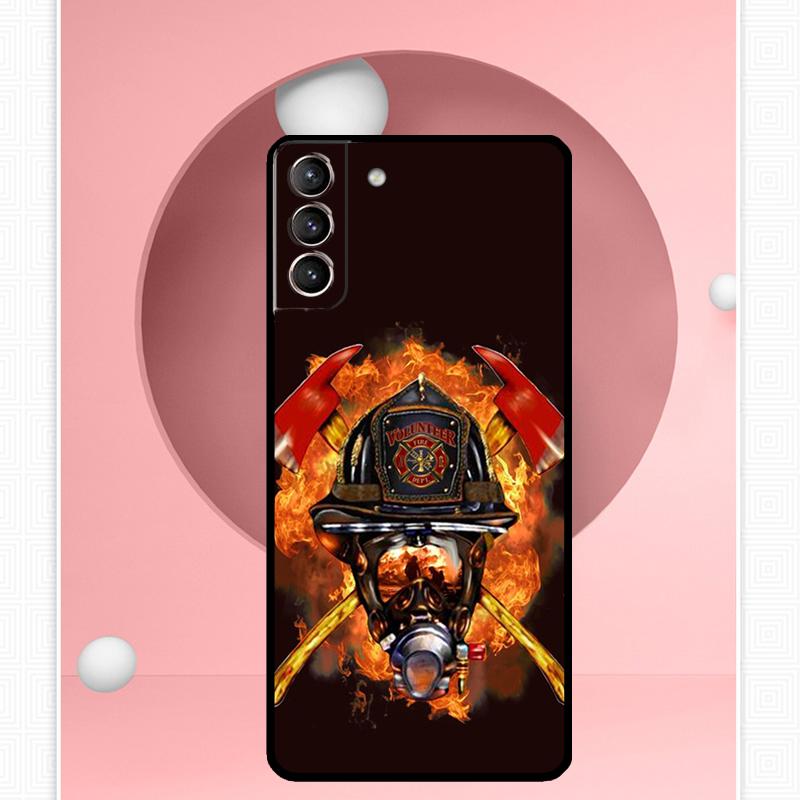 Firefighter Heroes Fireman Case For Samsung Galaxy S22 S23 S24 Ultra Note 20 10 S8 S9 S10 Plus S21 S20 FE Soft Cover
