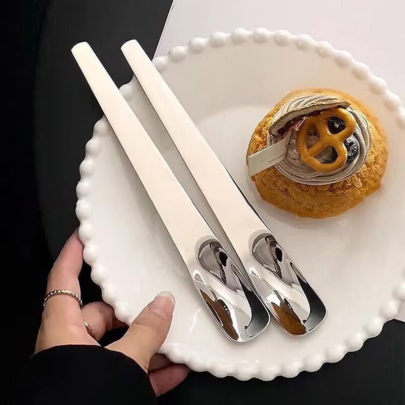 1 шт. плоская кофейная ложка из нержавеющей стали, мешалки для кофе, чайные ложки, мороженое, торт, десертная ложка, кухонная посуда для бара