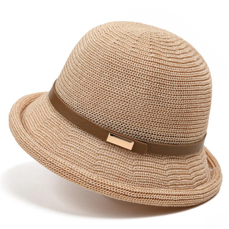 Летняя защита от солнца с тонким куполом, рыбацкая шляпа, модные и универсальные солнцезащитные пляжные шляпы для женщин
