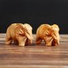 Car Ornament Wooden Craft Wood Elephant Figurines Mini Animals Statue Chakra Healing Lucky Charm