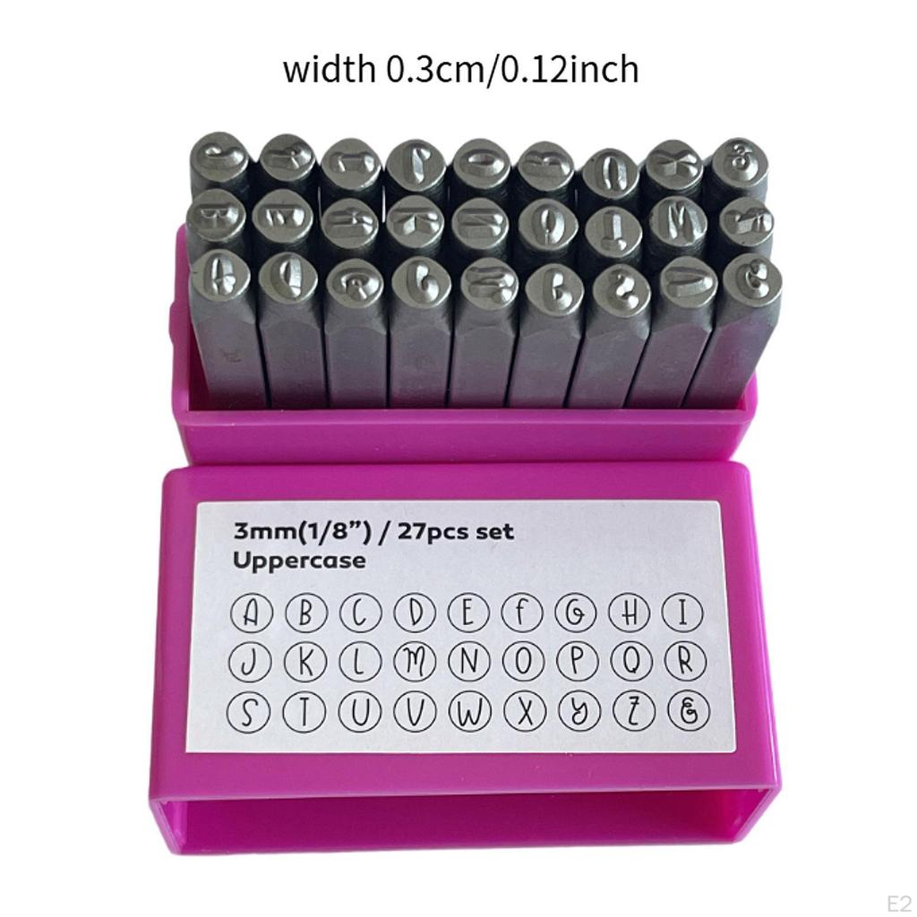 Metal Stamping Set 3mm,Professional Lightweight Sturdy Portale Steel Stamps for Jewelry Making