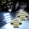 2 Pcs 31Mm 3528 16 Led Smd White Festoon Dome Car Bulbs