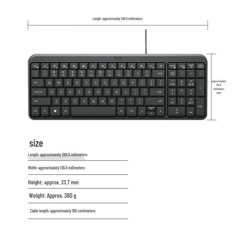 Logitech Проводной комплект клавиатуры K106