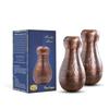 Pure Copper Bedroom Water Bottle with Inbuilt Glass, Matka Volume 1600 Ml (Pack of 2)