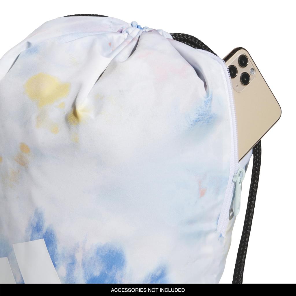 Adidas Ready Sackpack Lightweight Drawstring Small Gym Wash Halo Mint One Size – Backpack, Bag, Tie-Dye Green/White/Black/1.0,