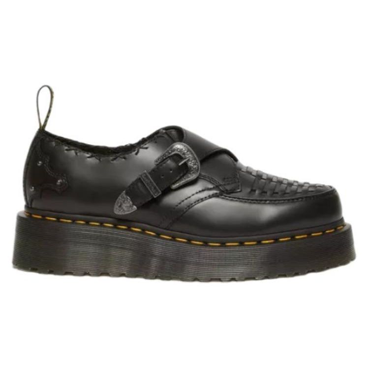 Dr. Martens Leather Fashion Comfortable Simple Low-Top Casual Shoes Unisex Casual Shoes Black 31680001