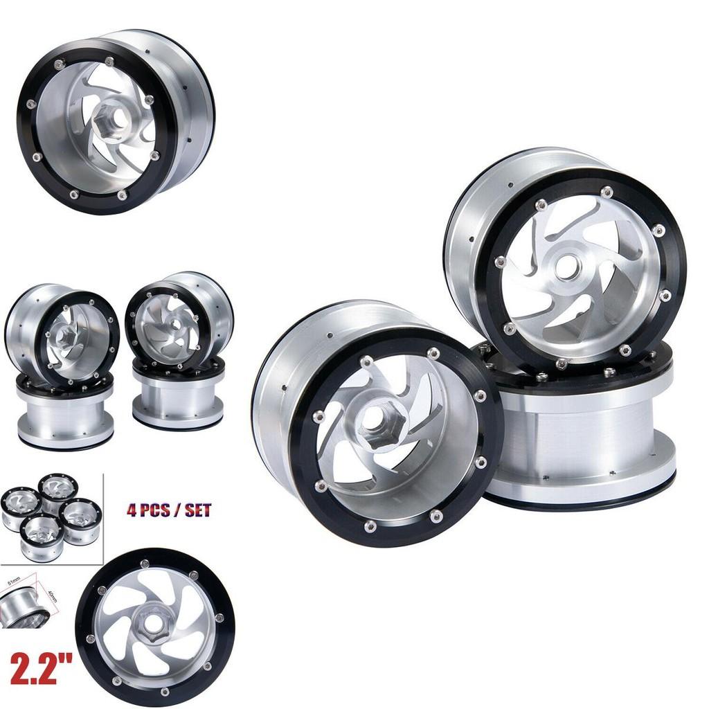 Alloy 4x 22 Beadlock Wheel Rims For 110 Rc Axial Wraith Trx4 Crawler Redcat