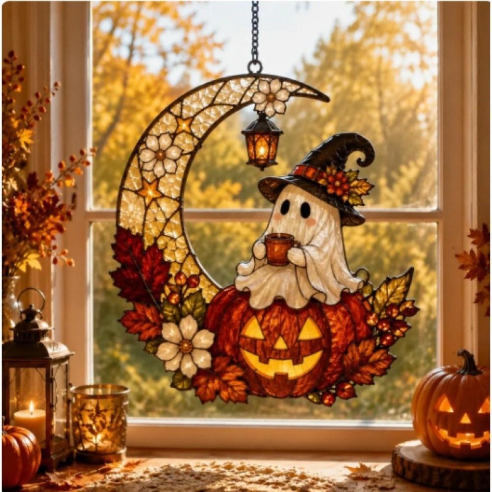 Hanging Halloween Suncatcher Window Decor Window Hanging Ornament Holiday Atmosphere Decor