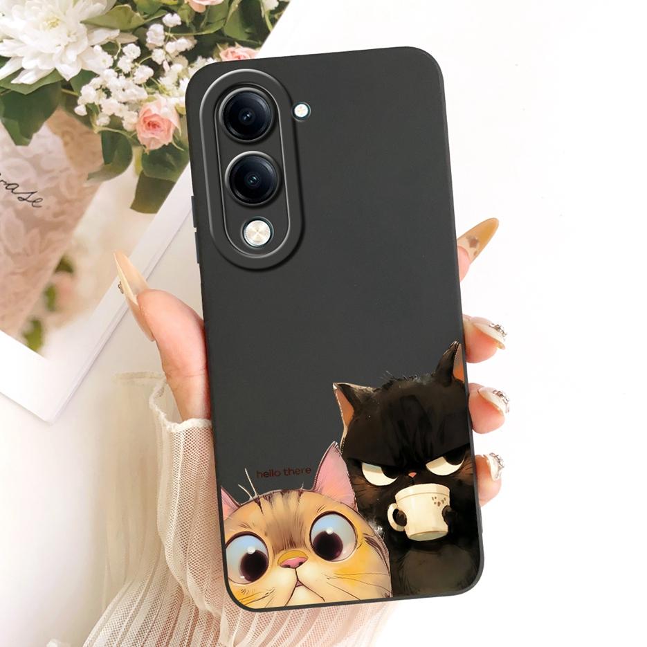Чехол для Vivo Y04 4G V2430 Милый Конфетный Мультяшный Расписной Чехол Мягкий Силиконовый Чехол для Телефона Для Vivo Y29s Y 29s VivoY04 VivoY29s Fundas