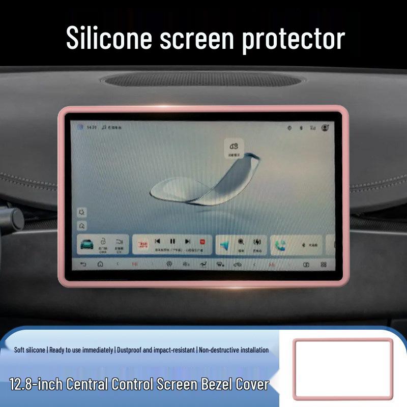 Защитная пленка для центрального экрана и накладка на рамку BYD Dolphin для модификации интерьера