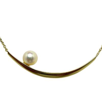 Isowa Pearl Жемчуг Специальность Жемчуг Акойя Подвеска Белый Серебристый 64535 (Магазин Исэ-Сима) Ожерелье, 7.0-7.25мм, Розовый, (Золото),