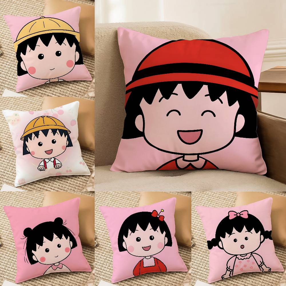 Наволочка для подушки C-Chibi M-Maruko Chan с невидимой молнией, защитой от пылевых клещей, для дивана-кровати.