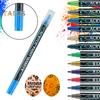 12/24/36 шт., маркер для акриловой краски, маркер с двойной головкой, DIY, дерево, стекло, керамика, холст, камень, рисунок, двойные наконечники, набор маркеров, школьные принадлежности