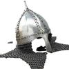 Стальной средневековый шлем нормандского рыцаря-викинга с копией кольчуги ХК