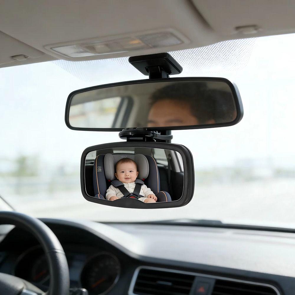 Shatterproof Clip on Car Mirror for Baby Safety Baby Observation Mirror Newborn Supervision