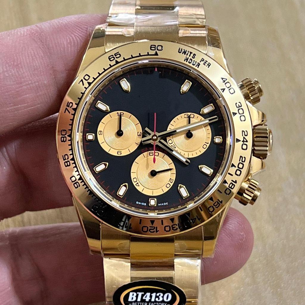 Мужские многофункциональные водонепроницаемые механические часы Laojia Daytona - Светящиеся, с тремя циферблатами, шестистрелочные