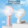 Foldable Cooling Fan Strong Airflow Low Noise Battery Operated Hands-Free Clip-On Rechargeable Personal Umbrella Fan