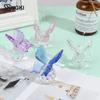 Home&Office Collection Crystal Ball Glass Miniature Crystal Butterfly Figurine Glass Craft