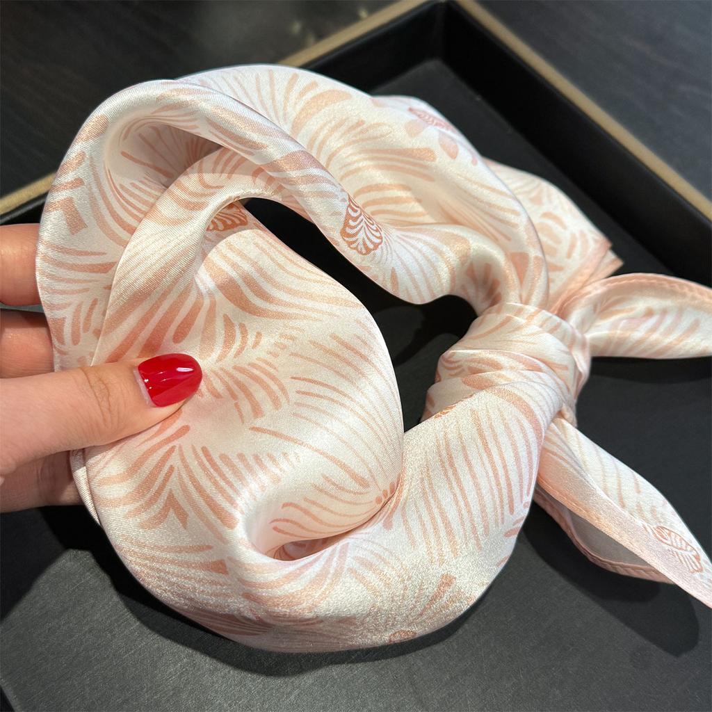 Fashion 100% Real Silk Scarf 53cm Square Bandelet Women's Silk Temperament Small Scarf Neck Decorative Wrap Printed Scarves