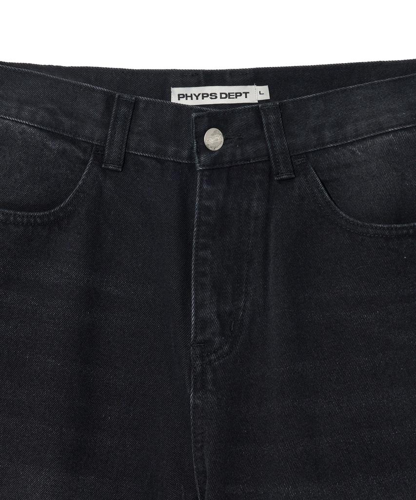 PHYSICAL DEPARTMENT Bermuda Cargo Denim Pants_Black
