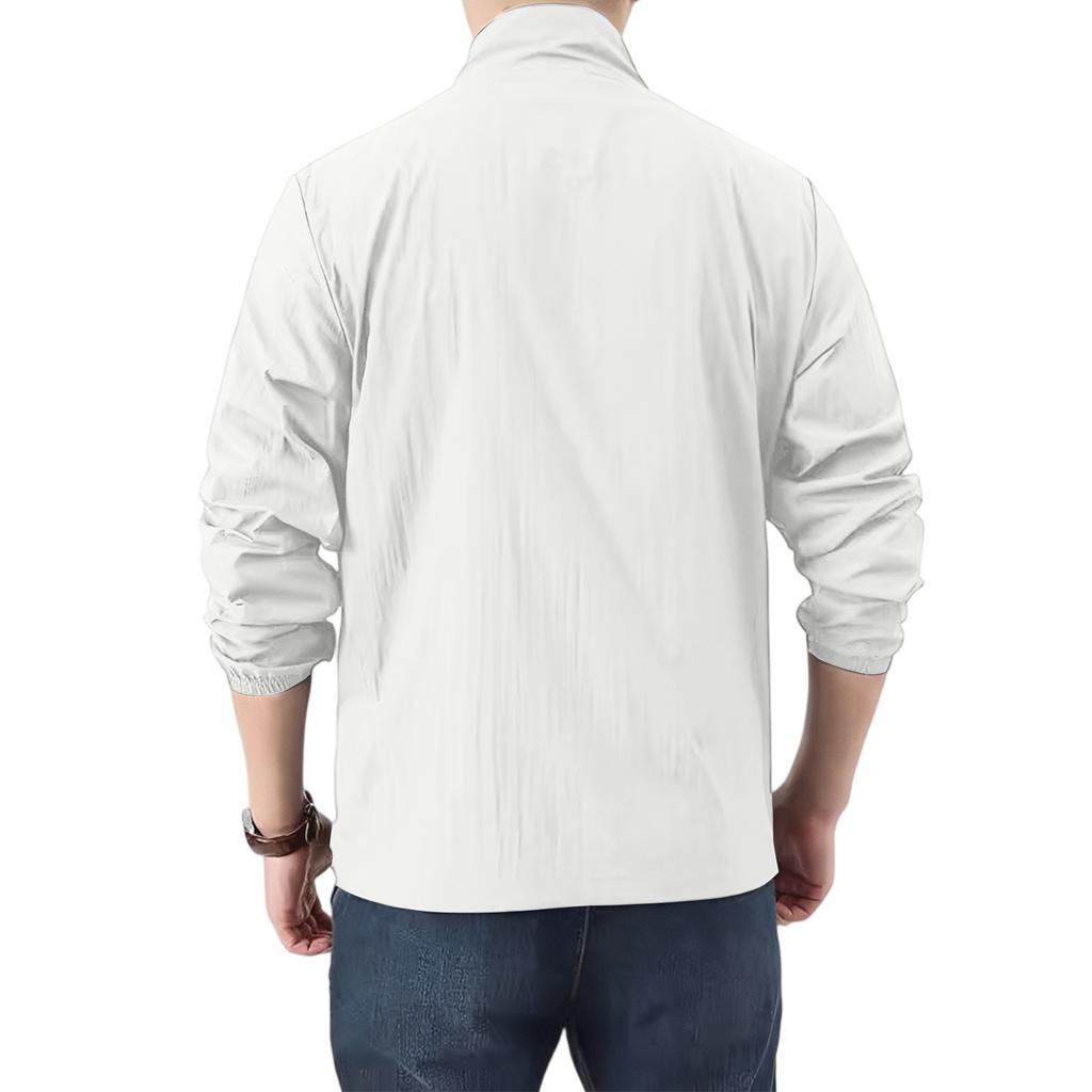 Men's Summer Light And Solid Color Outdoor Loose Large-sized Sun-protective Clothing, Waterproof Windbreaker Jacket
