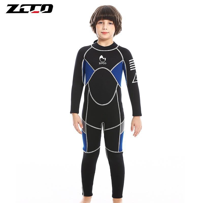 3mm Kids Wetsuit Full Body Long Sleeve Snorkeling Swimming Surfing UV Protection Jellyfish Safety