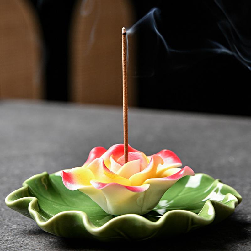 1 комплект, ручная работа, украшение для ароматерапии, курильница с листьями лотоса, ароматическая эстетика, украшение